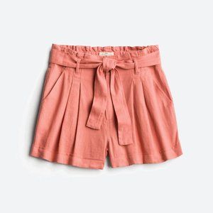 NWT Paperbag High-waisted Coral Tie Shorts